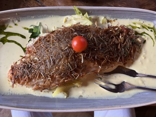 Dorsch auf der Kartoffelkruste
